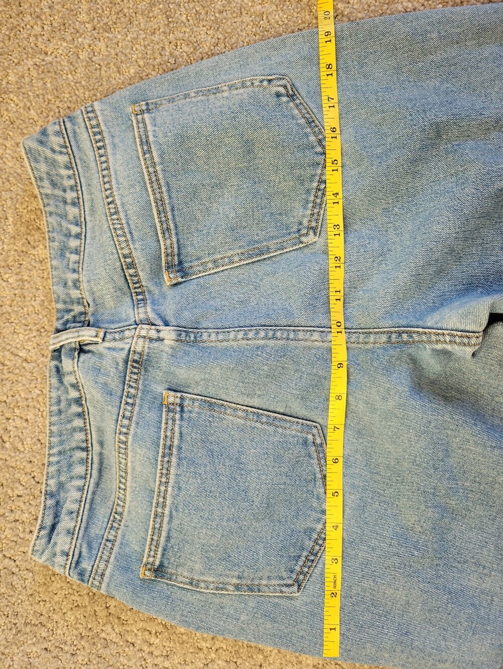 PacSun High Rise Straight Leg Jeans Light Wash Cotton Denim 26 Small - Picture 4 of 12